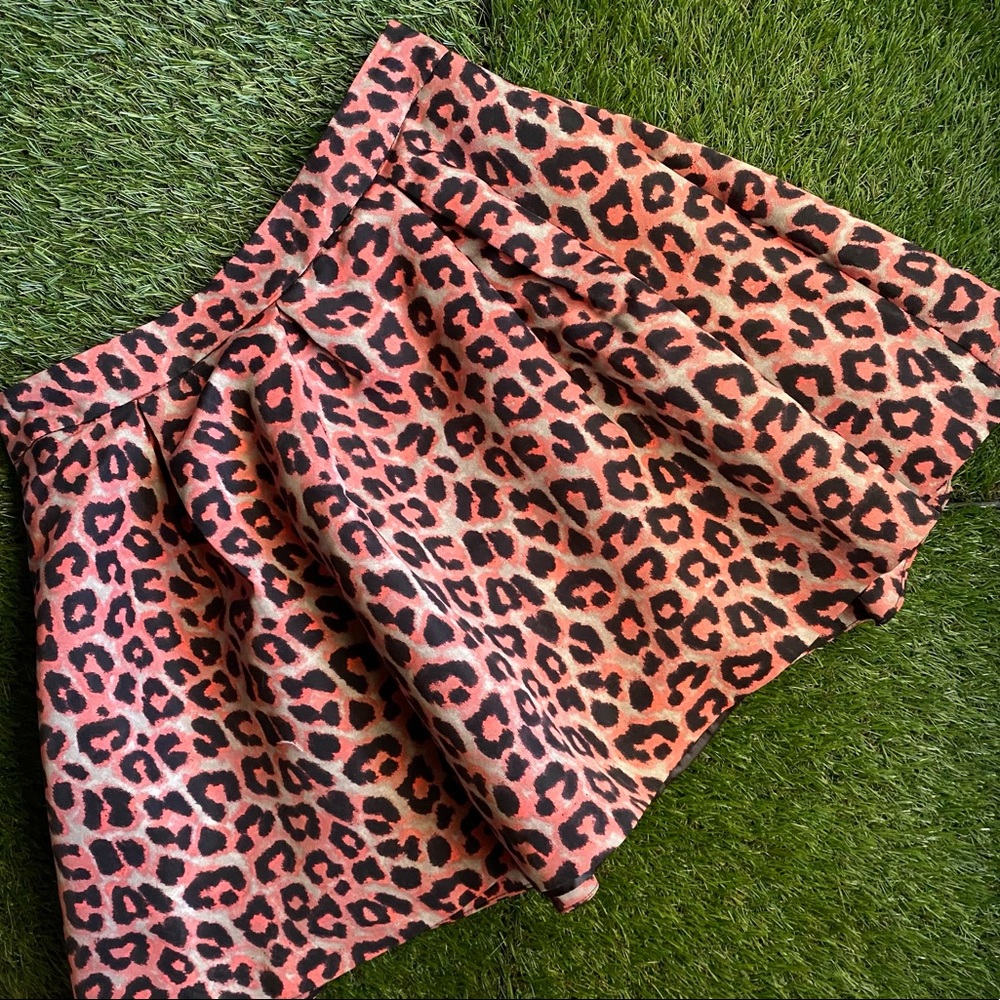 Pink leopard skirt
